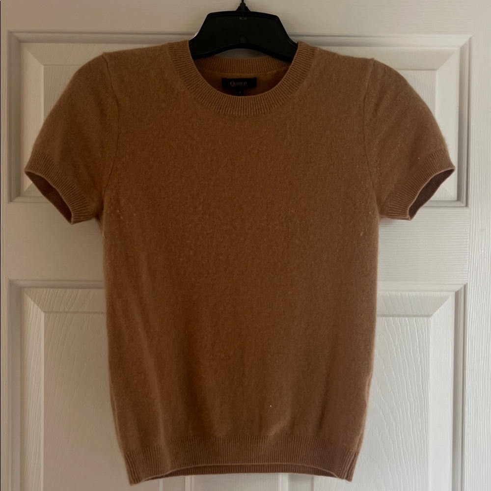 Quince Women's Tan Crewneck Sweater